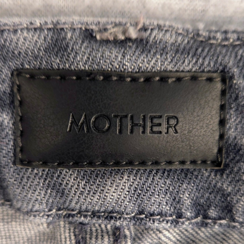 MOTHER Women Jeans High Rise Faded Gray Distressed - Picture 5 of 9